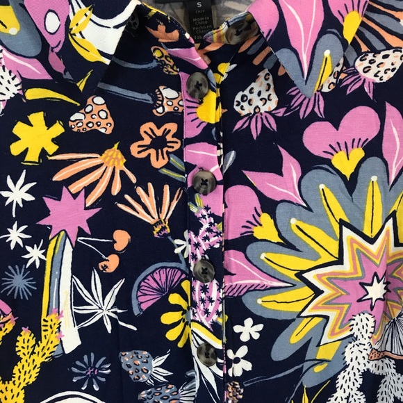 Modcloth Applaud For Mod Shift Dress Womens Size Small Graphic Multicolor NWT - Picture 4 of 6